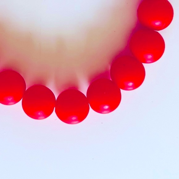 WATERPROOF SILICONE Red Rubber Beaded Stretchy Bracelet for Stacking 🔴🔴 NWT - Picture 9 of 16